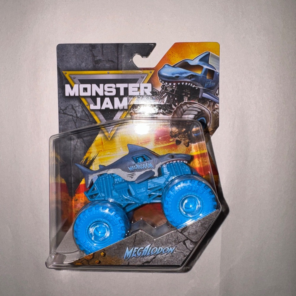 Monster Jam Megalodon‎ Monster Truck Series 01 Grey Blue 1:64 Scale Die-Cast New